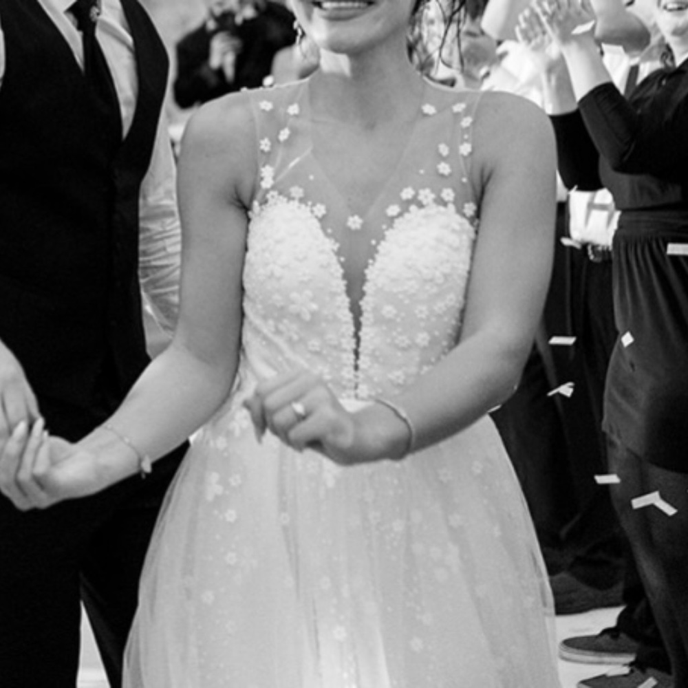 Sparkly Tulle Wedding Boho Ball Gown - Picture 5 of 7